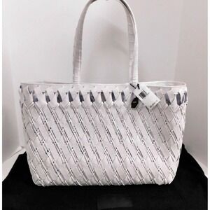 New‎ Nancy Gonzalez White Genuine Crocodile Leather XL Tote Bag NWT $3950rt